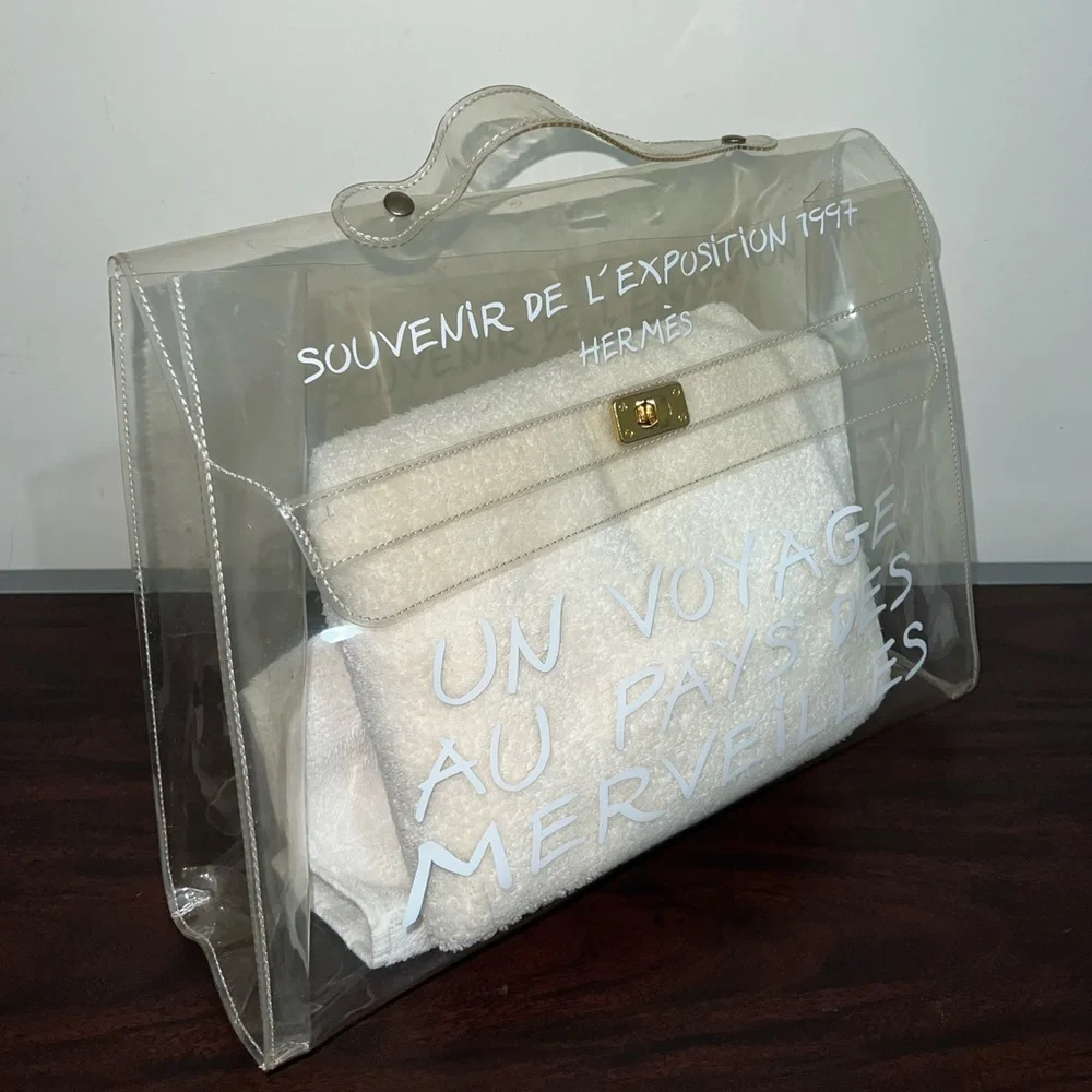 HERMES VINYL SOUVENIR KELLY TRANSPARENT PURSE - Picture 9 of 12